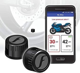 FOBO Bike 2 tire pressure monitoring system (Black) ��– external monitor, bike tire, temperature sensor, wireless, for smart bike, motorcycle, ebike & bicycle