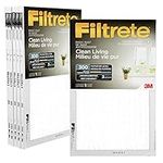 Filtrete 16x25x1 Furnace Filter, MPR 300, MERV 5, Clean Living Basic Dust 3-Month Pleated 1-Inch Air Filters, 6 Filters