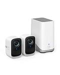 eufy Security eufyCam S300(eufyCam 3C) 2-Cam Kit, Security Camera Outdoor Wireless, 4K Camera, Expandable Local Storage up to 16TB, Face Recognition AI, Color Night Vision, Spotlight, No Monthly Fee