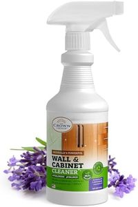 Natural Wall Cleaner for Painted Walls, Ceiling, Cabinets, Baseboard, Wood, Stainless - 24oz Lavender Stain Remover Spray - Removes Dirt, Dust, Odor, Oils, Grease - Multipurpose Cleaning & Deodorizing