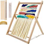 Myriad Choices Large Weaving Loom for Adults Kids - 47 x 60 cm Multi-Craft Large Lap Frame Looms Weaving Kit DIY Weave Loom Set Adjustable Hand Weaving knitting Loom Kits for Adults Beginners