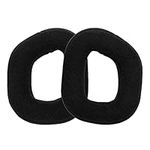 kwmobile 2x Earpad Compatible with Corsair HS80 - Replacement Velour Earpad Cushion for Headphones - Black