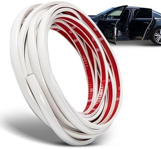 True Line Automotive White Car Door Edge Guards - 30 FT Car Door Edge Protector - Ultra-Durable Door Edge Guard with 3M Adhesive, Universal Fitting, Scratch Protection for Car Doors, Lightweight