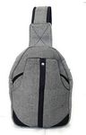 pranjals house Brown Denim Crossbody Backpack Shoulder Chest Bag Lightweight for Men Women Girls Boys (Grey)