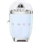 Smeg CJF01PBUK Retro 50's Style Citrus Juicer with Lid, Stainless Steel Reamer and Strainer, Anti-Drip Spout, Pastel Blue