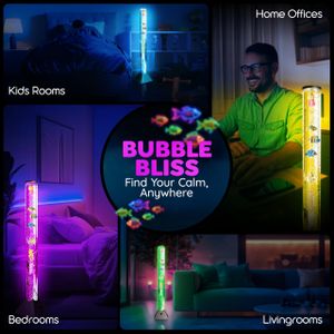 100cm Colour Changing Bubble Lamp – LED Mood Floor Light