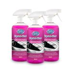 Greased Lightning Crystal Clear Glass and Mirror Cleaner Triple Pack - Fast, Powerful, and Smear-free Cleaning for Car Windscreen, Windows, and Mirrors 3 x 500ml