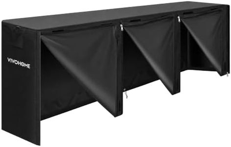 VIVOHOME 12ft Waterproof Outdoor Firewood Log Rack Cover, Black