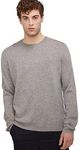 State Cashmere Essential Crewneck Sweater 100% Pure Cashmere Pullover Knitted Base Layer for Men (Small, Heather Grey)