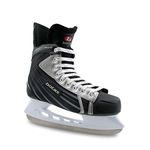 BOTAS - ATTACK 181 - Men's Ice Hockey Skates | Made in Europe (Czech Republic) | Color: Black with Silver, Adult 4