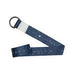 YOGA DESIGN LAB | The Yoga Strap | Luxurious, Extra Long, Super Soft, Eco Printed | Studio Quality, Adjustable | Safely Stretch Further and Hold Longer | 240 cm Long (Celestial)