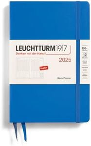 LEUCHTTURM1917 - Week Planner, Hardcover, Paperback (B6+) 2025, Sky, English