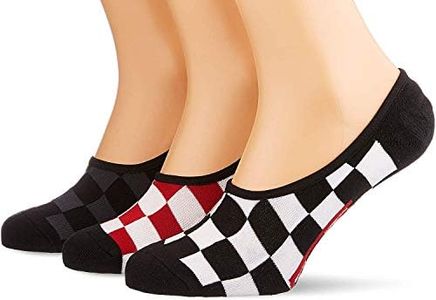 Vans | Men's No-Show Socks, 3-Pair Pack, Assorted Checkerboard - Medium (6.5-9)