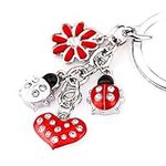 Z395 Cute Red Style Ladybug Heart L