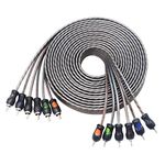 RECOIL RCI617 99.99% Oxygen Free Copper 17ft 6-Channel RCA Audio Cable, Twisted Pair with Noise Reduction