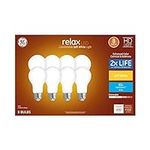 GE Relax 8-Pack 60 W Equivalent Dimmable Soft White A19 LED Light Fixture Light Bulbs