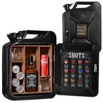 Maverton Engraved Mini Whiskey Bar Cabinet - Mini Bar Can for man - Jerry Can Bar for Birthday - Customised Original Bar Canister for him - Portable Storage for whisky lover