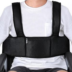 Wheelchair Seatbelt With Pocket Anti Fall Wheelchair Harness Wheelchair Accessories For Adults Adjustable Strap for Patient, Elderly & Disabled