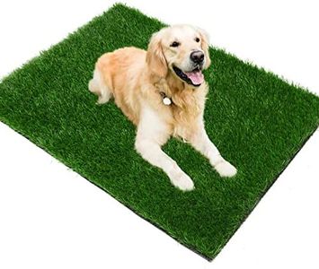 Grass Pad for Dogs 39.3 x 19.7 inches, Strong Absorbency Soft and Real Grass for Pets Potty Training, Easy to Clean Fake Grass for Dog Indoor Outdoor Use (1 Pack)