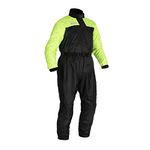 Oxford Products Rainseal Oversuit Wet Weather Motorcycle Suit, Black/Fluo, M