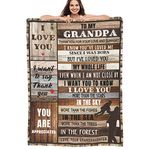 Grandpa Gifts, for Grandpa Birthday Gift for Grandpa 50x60 Inch Soft Flannel Throw Blankets Gifts for Grandfather from Granddaughter Christmas Thanksgiving Gifts for Grandpa