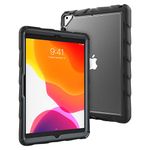 Gumdrop DropTech Clear Case Fits Apple iPad 9th | 8th | 7th Gen (10.2-inch) Designed for K-12 Students Teachers & Classrooms–Drop Tested Rugged Shockproof Bumpers for Reliable Device Protection–Black