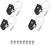 parallelower Pull Switch On/Off Pull Switch with Cord 250 V / 2 A for Fan Pendant Lights Cord Switch Wall Light Chandelier Ceiling Fan Pack of 4