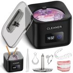 Jooplayer 45kHz Ultrasonic Retainer Cleaner, Professional UV Ultrasonic Cleaner for All Dental Appliances, Jewelry, Two Modes, 200ML Portable Cleaner for Dentures, Whitening Trays, Toothbrush Head