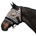 Kensington KPP Fly Mask with Fleece Trim, Deluxe Black Plaid, Large