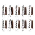 Swimming Pool Cover Stainless Steel Spring with Stopper D Ring and Protective Vinyl Spring Cover - for Winter Safety Pool Covers (10 Pack)