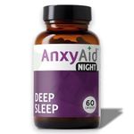 AnxyAid Sleep Supplement Anxiety Relief for Adults – 60 Capsules Non-GMO Vegetarian Stress Relief Supplements with Vitamins, Minerals – Natural Highly Concentrated Calm Tablets for Anxiety and Stress