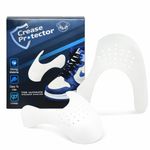 Crease Protector White Large Shoe Pair for Sneakers | Anti Crease Toe Box Guard | Prevents Wrinkles & Shoe Creasing | Comfortable Breathable Sneaker Shields | 1 Pair | UK: 7-11