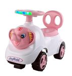 JoyRide Pink Elephant Ride-On Baby/Kids Ride for Boys & Girls 1-3 Years with Light Horn Storage Compartment (Pink)