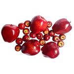 20 Pcs Artificial Apples, Fake Fruits Lifelike Red Apples Set Simulation Delicious Apples for Home Decorations Kitchen Table Basket