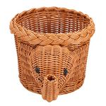 HERCHR Wicker Elephant Fruit Storage Baskets, Small Hand-woven Storage Decorative Baskets for Shelf Kitchen Dinning Table, 11.8 x 7.9 x 6.3in(Brown)