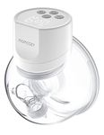 Momcozy Wearable Breast Pump S12 Pro, Double Hands-Free Pump with Comfortable Double-Sealed Flange, 3 Modes & 9 Levels Electric Breast Pump, Smart Display, 24mm (1, White)