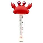 XY-WQ Floating Pool Thermometer, Large Size Easy Read for Water Temperature with String for Outdoor and Indoor Swimming Pools and Spas (Crab)