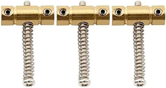 Musiclily Pro 10.8mm Compensated Tele Brass Saddles Barrel Bridge Saddles Set for Fender Vintage Telecaster Electric Guitar Replacement(Set of 3)