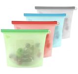 Zenkova Silicone Food Storage Airtight Bag| Silicone Reusable Storage Container Preservation Leakproof Ziplock Bag for Food, Snack, Vegetable, Meat For Fridge and Microwave freezer Bags. (2)
