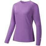 Bassdash Women’s UPF 50+ UV Sun Protection T-Shirt Long Sleeve Fishing Hiking Performance Shirts Light Purple