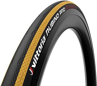 Vittoria Rubino Pro IV Graphene 2.0 - Performance Road Bike Tire - Foldable Bicycle Tires (700x25c, Yellow Stripes)