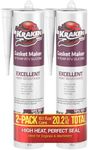 Kraken Bond Red RTV Silicone Gasket Maker - (2x10.1 fl.oz) High Temp Silicone Sealant for Automotive, Heat Resistant Up to 600F, Oil Resistant Automotive Silicone Sealant, 2 Pack