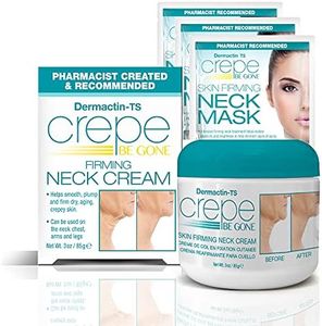 Dermactin-TS Crepe Be Gone Firming Neck and Decollete Cream 3 oz with Three (3) Firming Neck Masks Set