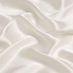 YJKIS 44" 100% Pure Silk Fabric Natural White Charmeuse Fabric by The Yard for Sewing Clothes DIY Crafts