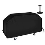 iCOVER 36 inch Griddle Cover, 600D Heavy Duty Waterproof Canvas Flat Top Gas Grill Cover for Blackstone 36" Griddle Cooking Station Camp Chef 600 Barbecue Cover with Support Pole