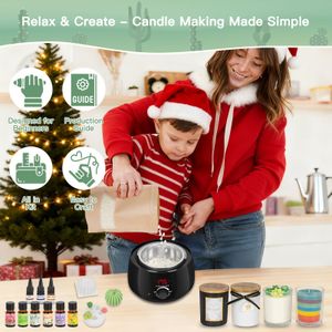 ZEROMX Candle Making Kit – 1200g Wax, Complete DIY Set