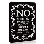 ANLEY No Soliciting Sign for Home and Business, Do Not Ring The Bell - Modern Design for Indoor and Outdoor Use - 6" x 4.5"