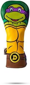 Pins & Aces TMNT Utility Head Cover - Premium, Hand-Made Leather Headcover - Teenage Mutant Ninja Turtle Head, Tour Quality Golf Club Cover - Style and Customize You Golf Bag (Donatello)