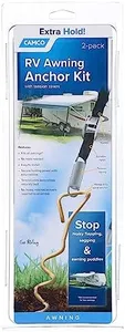 Camco 42593 Awning Anchor Kit with Pull Tension Strap