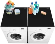 2 PCS Washer Dryer Top Protector Mat 27" x 27" Non-slip Washing Machine Dust Cover Pad Quick Drying Covers for the Top of Dryer Black